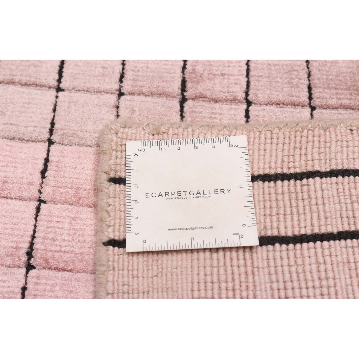 ECARPETGALLERY Hand Loomed Elysian Pink Viscose Rug - 6'7 x 9'5