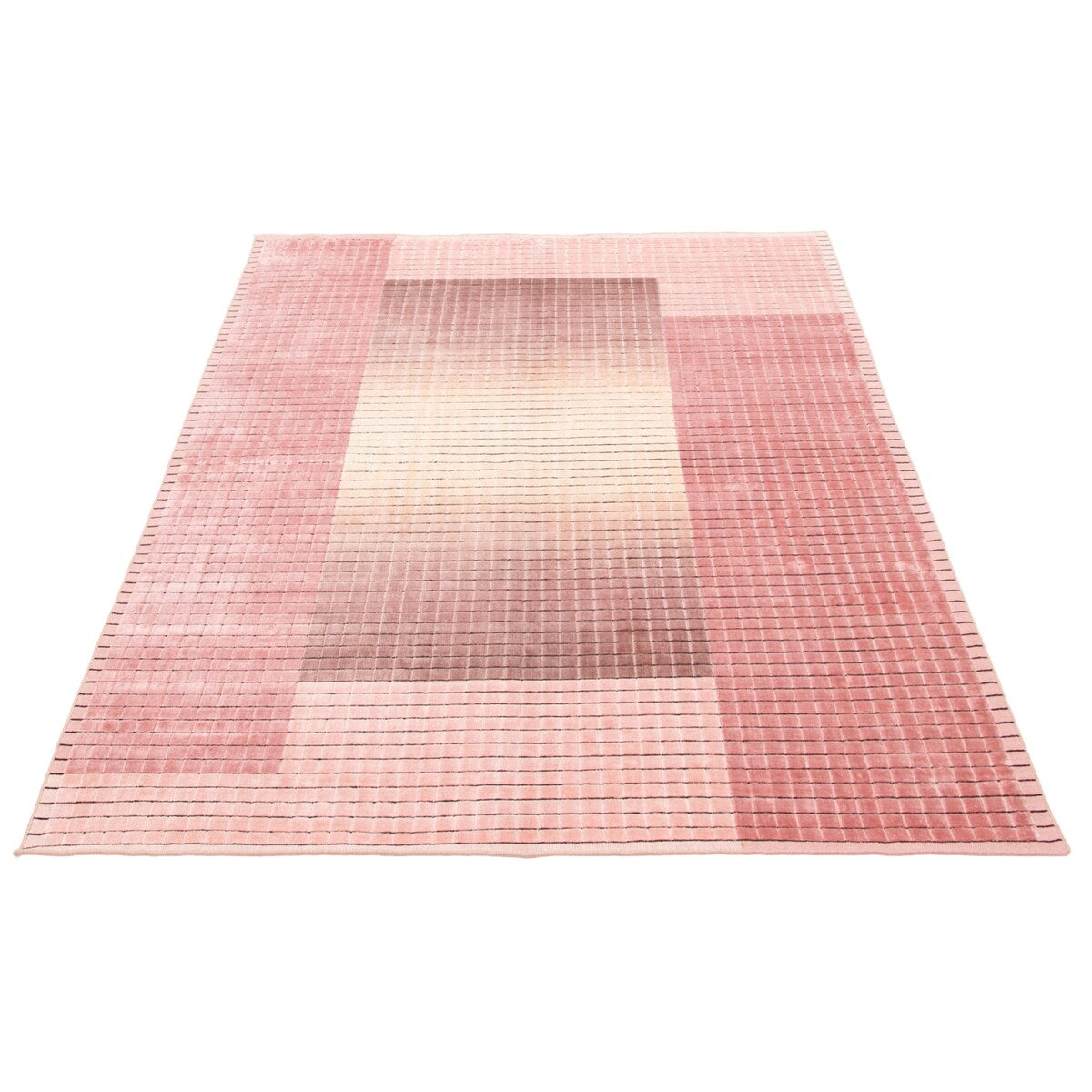 ECARPETGALLERY Hand Loomed Elysian Pink Viscose Rug - 6'7 x 9'5