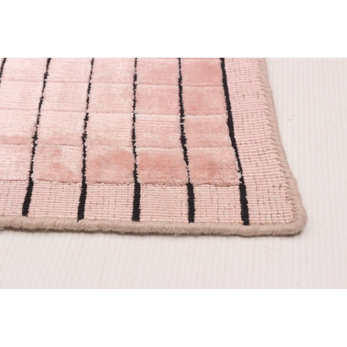 ECARPETGALLERY Hand Loomed Elysian Pink Viscose Rug - 6'7 x 9'5