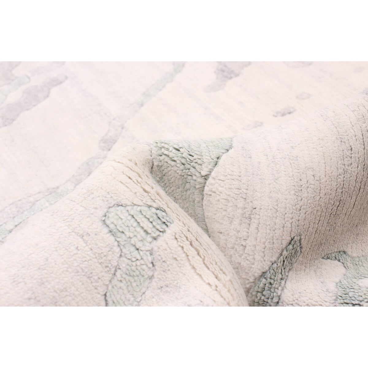 ECARPETGALLERY Hand-knotted Alma White Wool Rug - 8'10 x 11'10