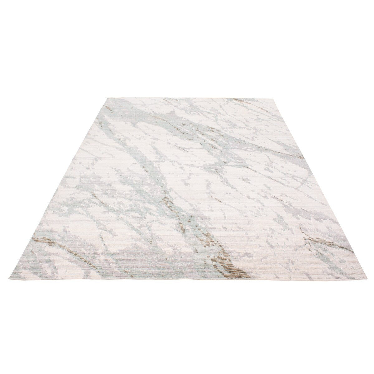 ECARPETGALLERY Hand-knotted Alma White Wool Rug - 8'10 x 11'10