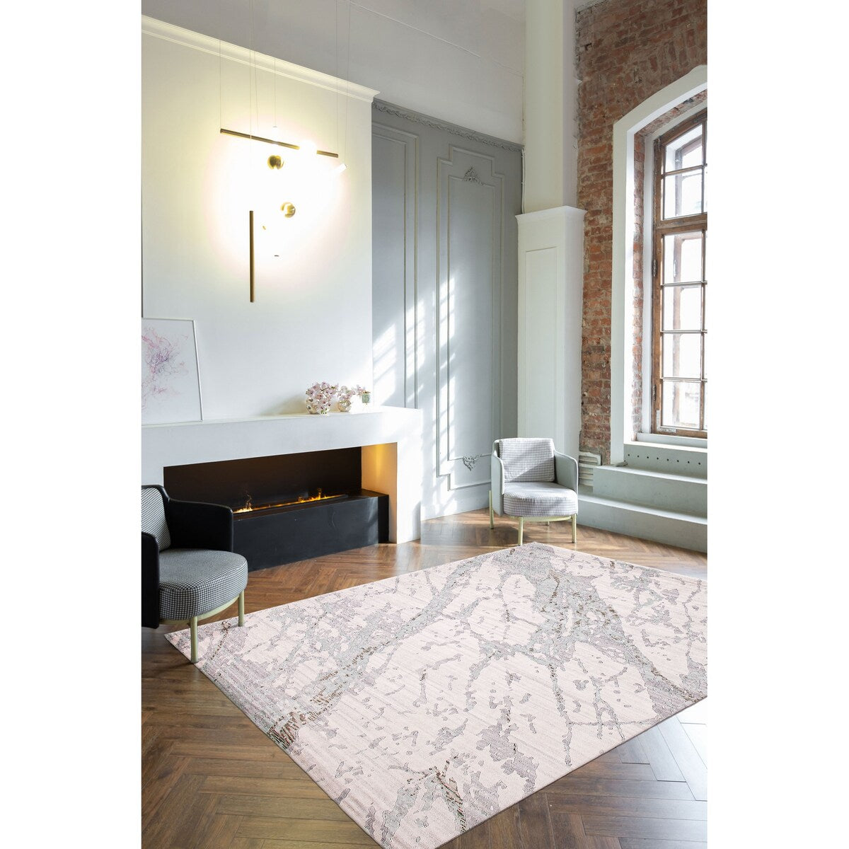 ECARPETGALLERY Hand-knotted Alma White Wool Rug - 8'10 x 11'10