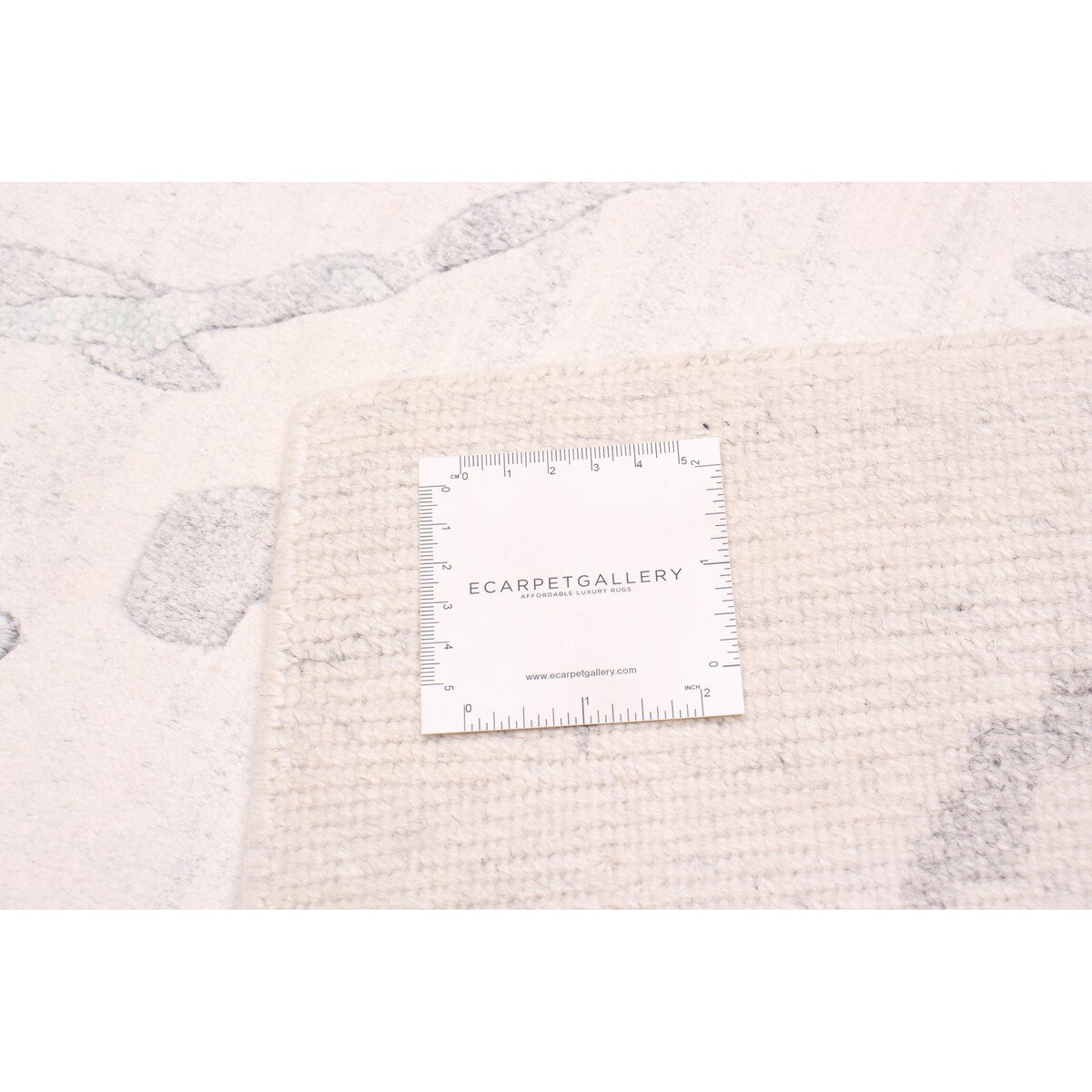ECARPETGALLERY Hand-knotted Alma White Wool Rug - 8'10 x 11'10