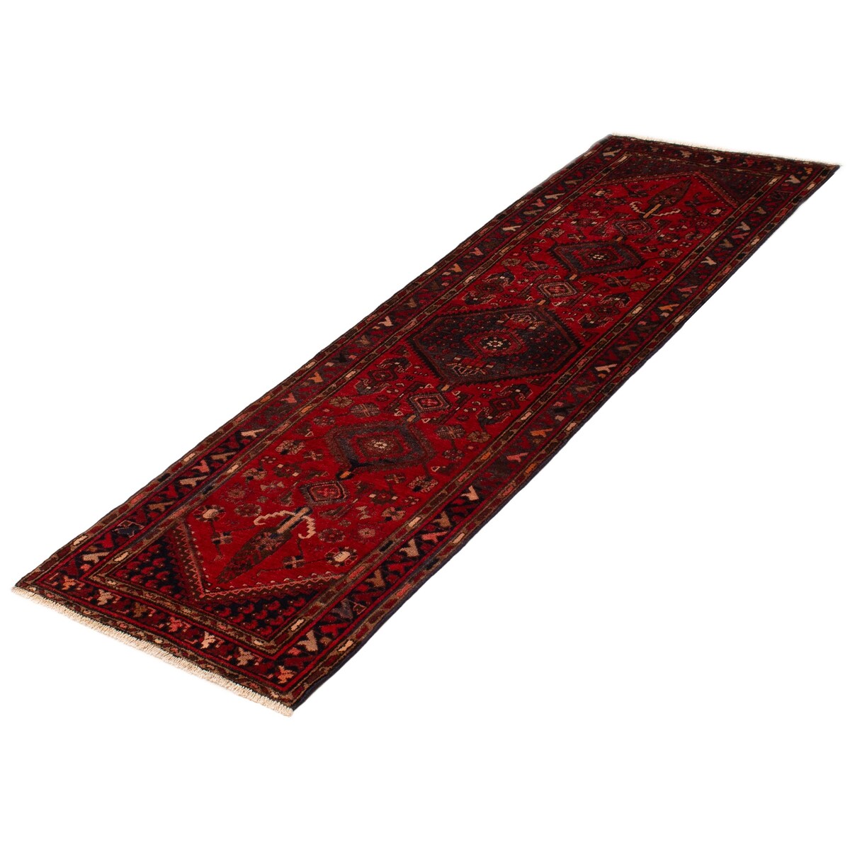 ECARPETGALLERY Hand-knotted Anadol Red Wool Rug - 3'1 x 9'4