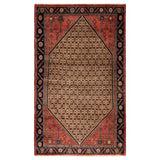 ECARPETGALLERY Hand-knotted Andelz Brown, Red Wool Rug - 4'3 x 7'0