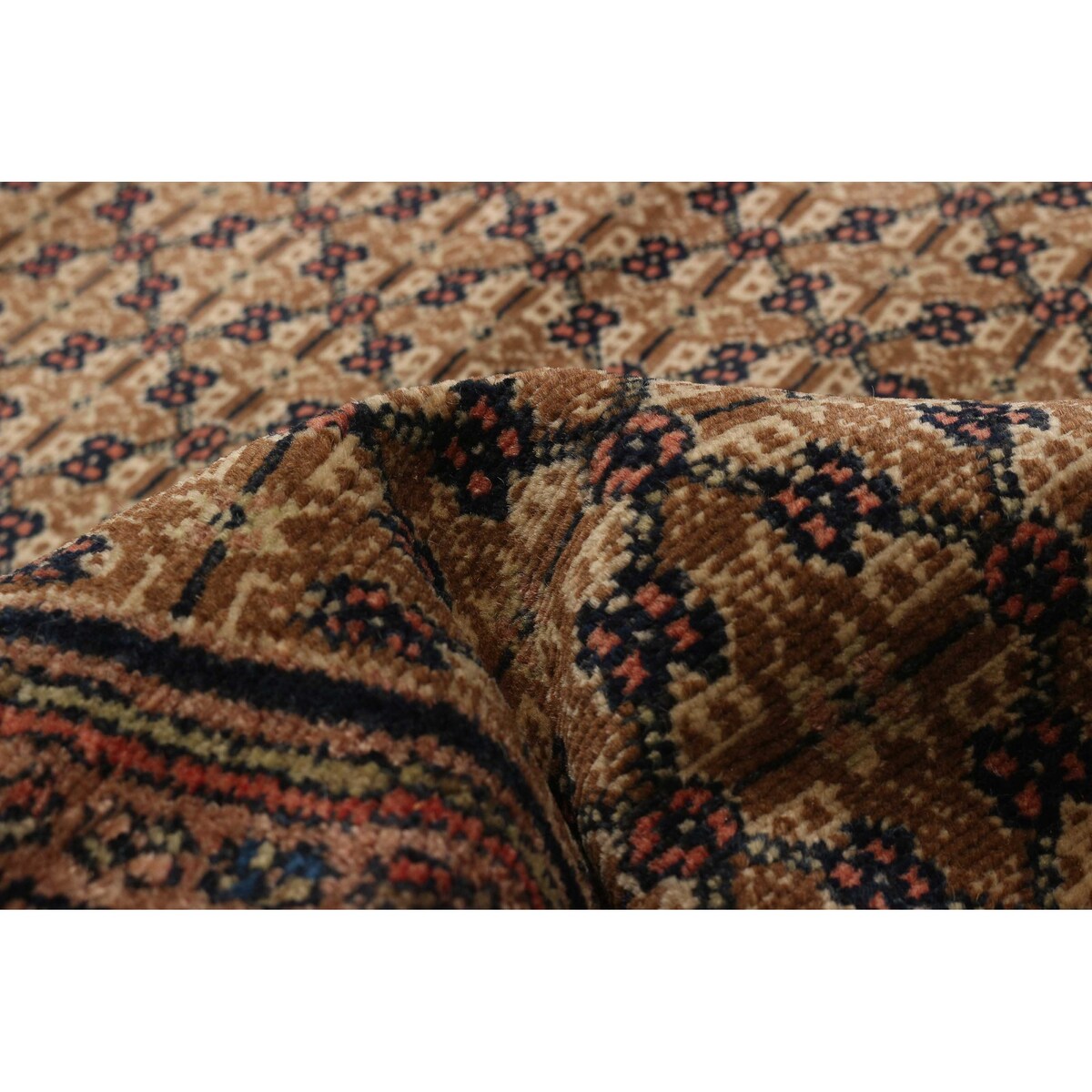 ECARPETGALLERY Hand-knotted Andelz Brown, Red Wool Rug - 4'3 x 7'0