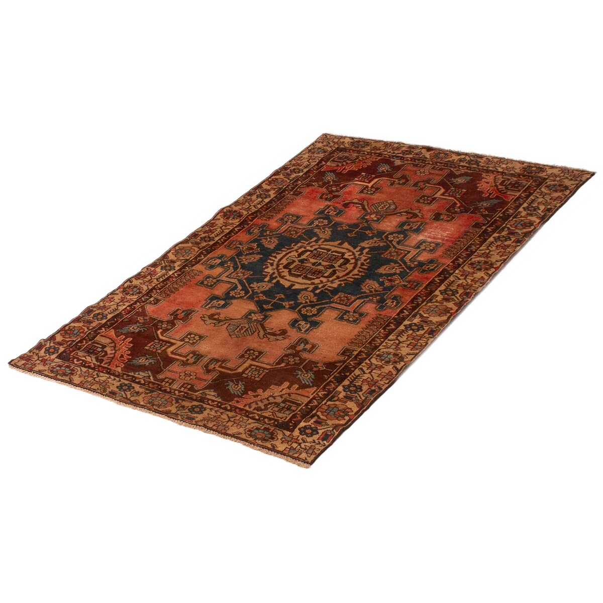 ECARPETGALLERY Hand-knotted Andelz Copper Wool Rug - 3'11 x 6'1