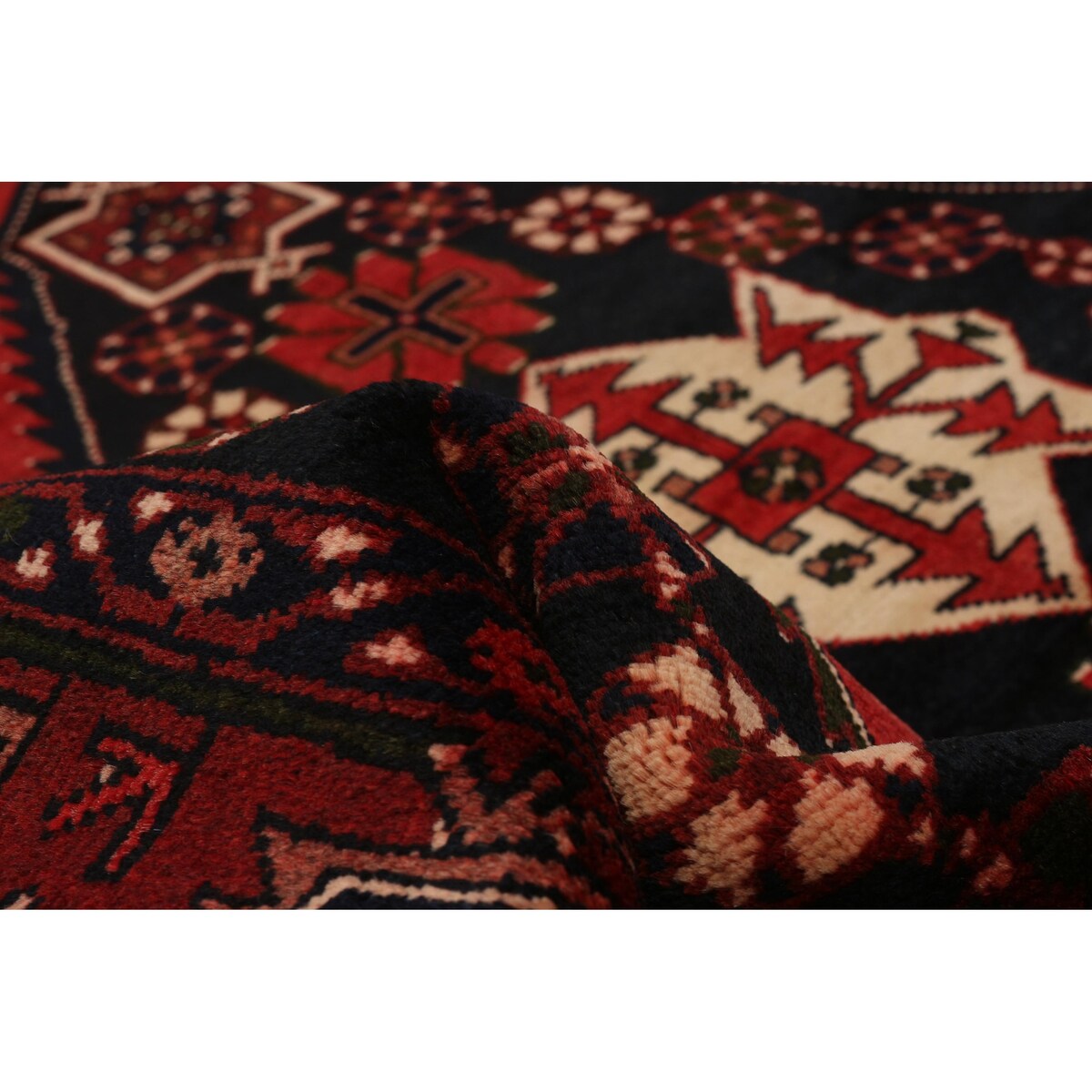 ECARPETGALLERY Hand-knotted Andelz Navy Wool Rug - 4'6 x 6'9