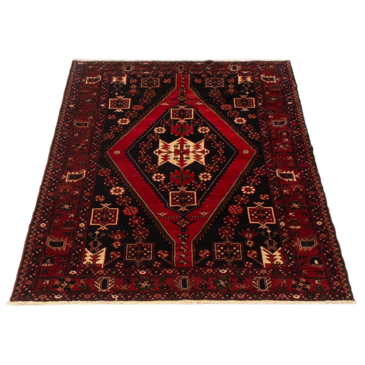ECARPETGALLERY Hand-knotted Andelz Navy Wool Rug - 4'6 x 6'9