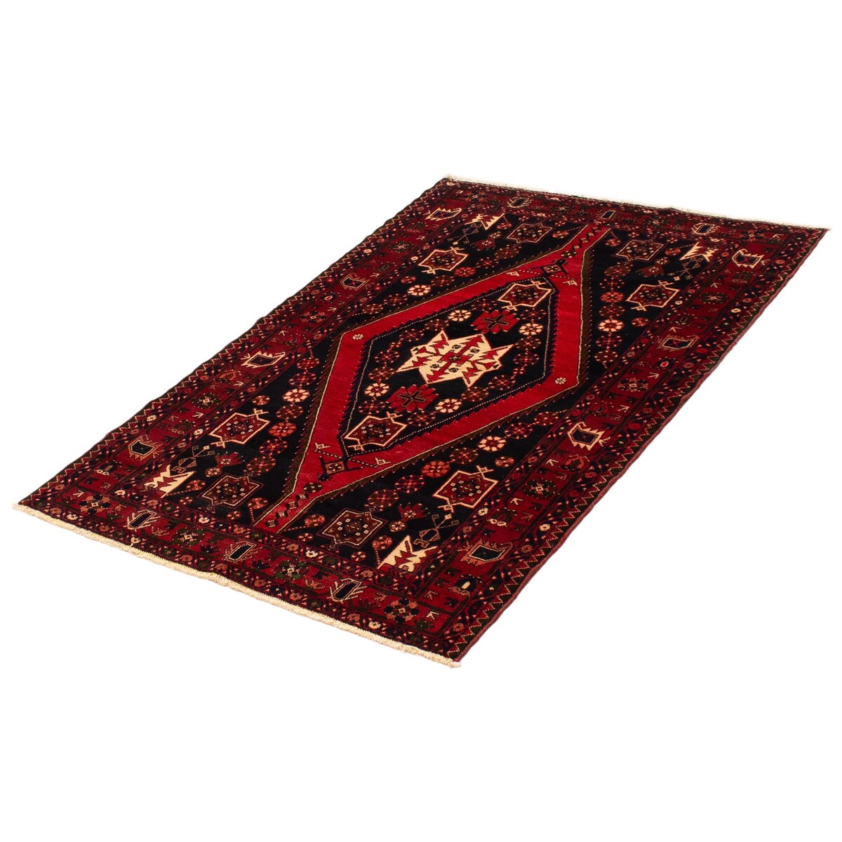 ECARPETGALLERY Hand-knotted Andelz Navy Wool Rug - 4'6 x 6'9
