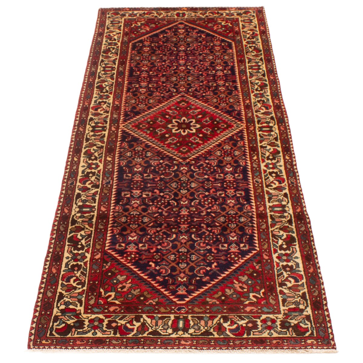 ECARPETGALLERY Hand-knotted Andelz Navy Wool Rug - 3'7 x 9'10