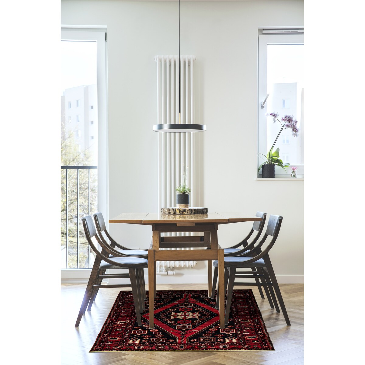 ECARPETGALLERY Hand-knotted Andelz Navy Wool Rug - 4'6 x 6'9