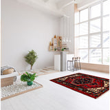 ECARPETGALLERY Hand-knotted Andelz Red Wool Rug - 2'8 x 4'2