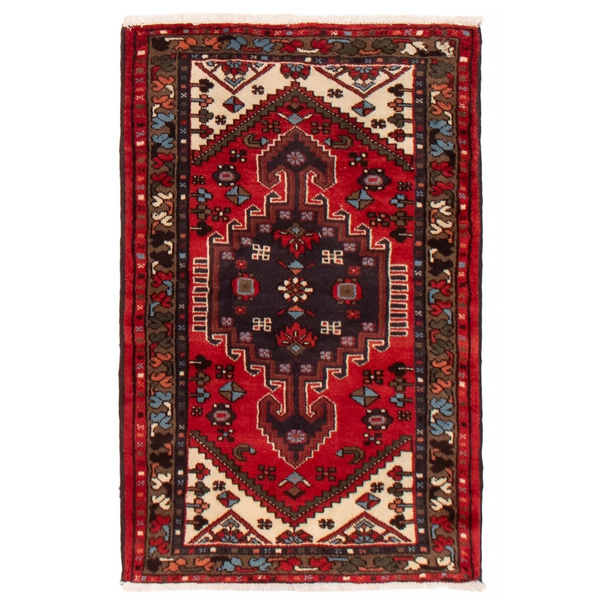 ECARPETGALLERY Hand-knotted Andelz Red Wool Rug - 2'8 x 4'2