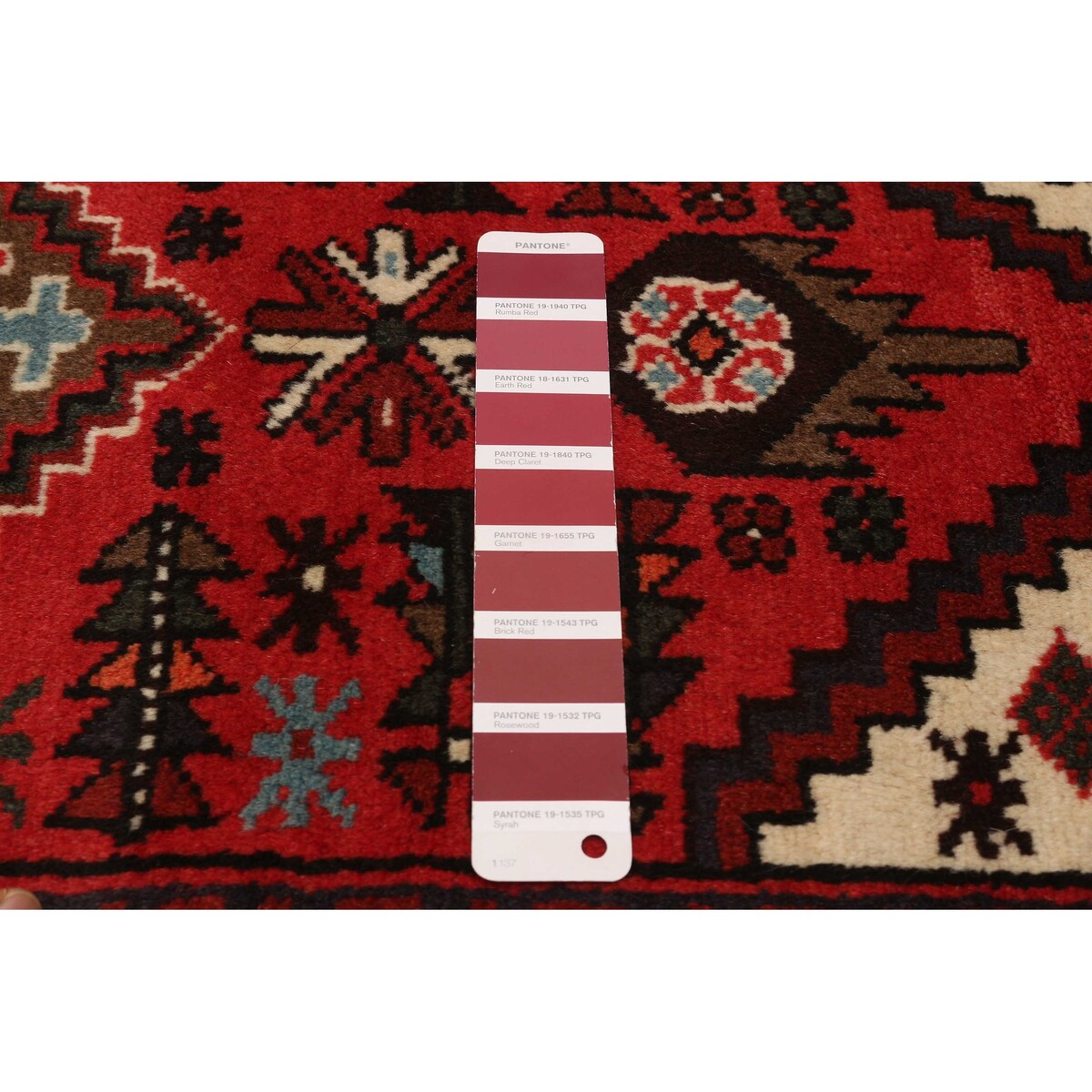 ECARPETGALLERY Hand-knotted Andelz Red Wool Rug - 2'4 x 4'9