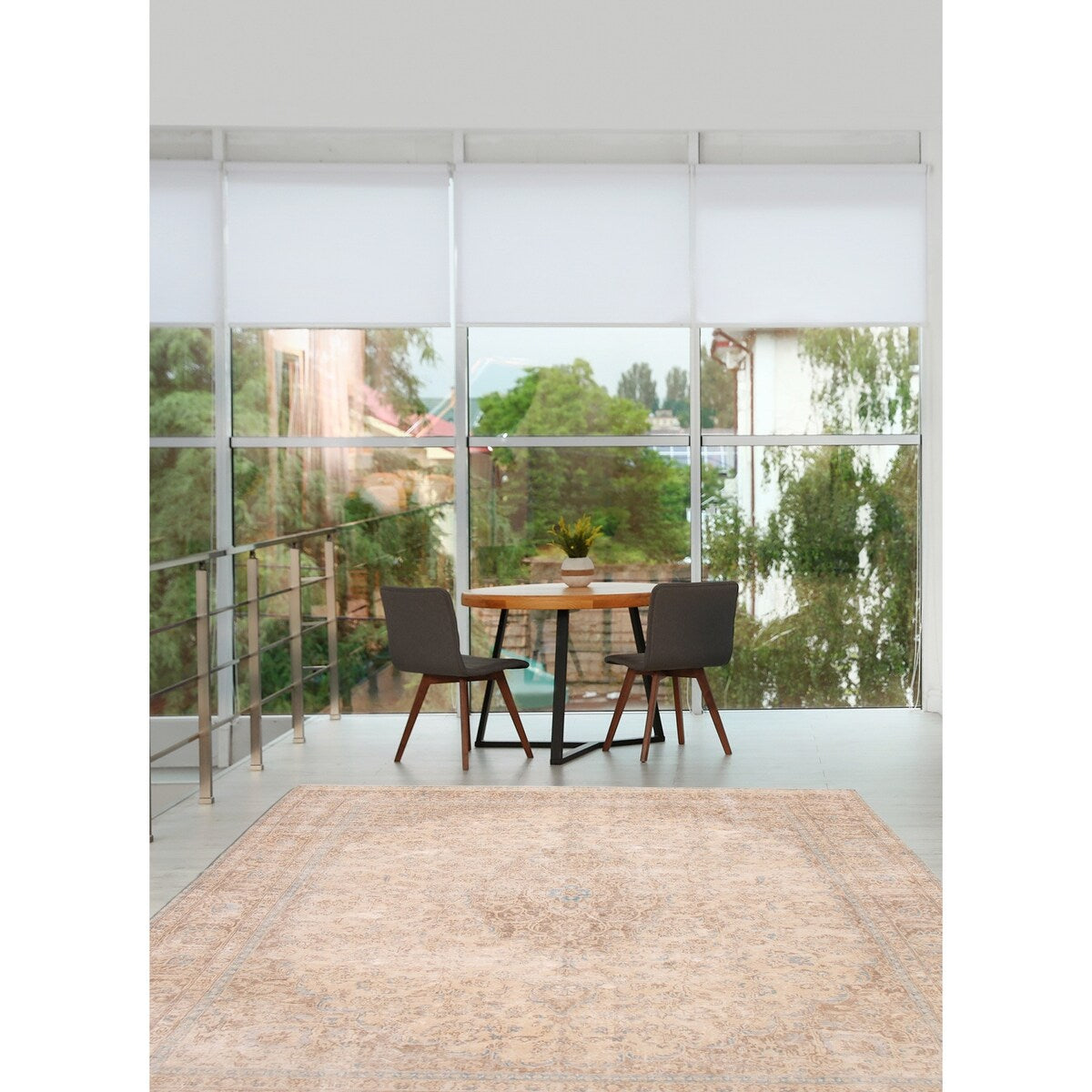ECARPETGALLERY Hand-knotted Antalya Vintage Beige Wool Rug - 9'3 x 12'4