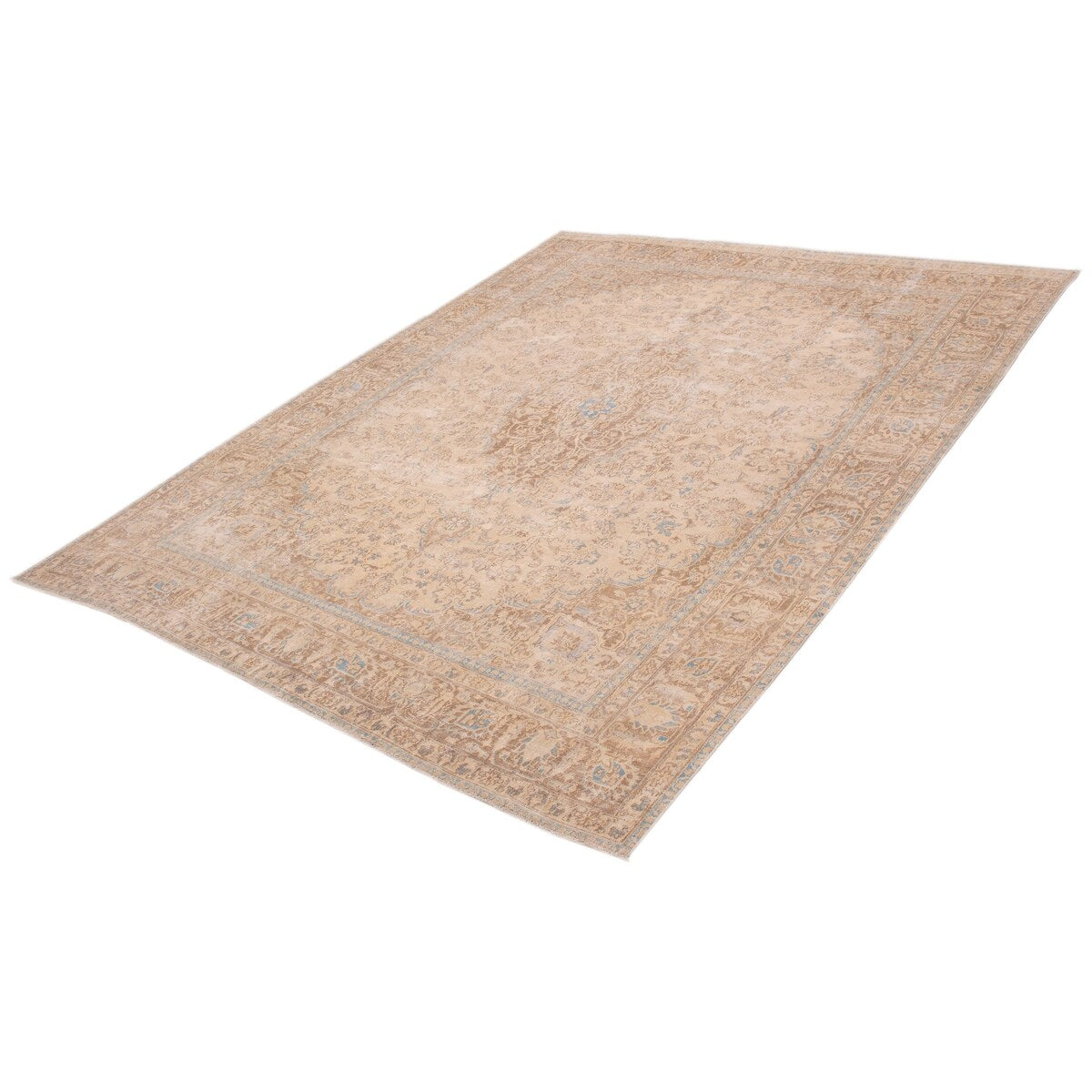 ECARPETGALLERY Hand-knotted Antalya Vintage Beige Wool Rug - 9'3 x 12'4