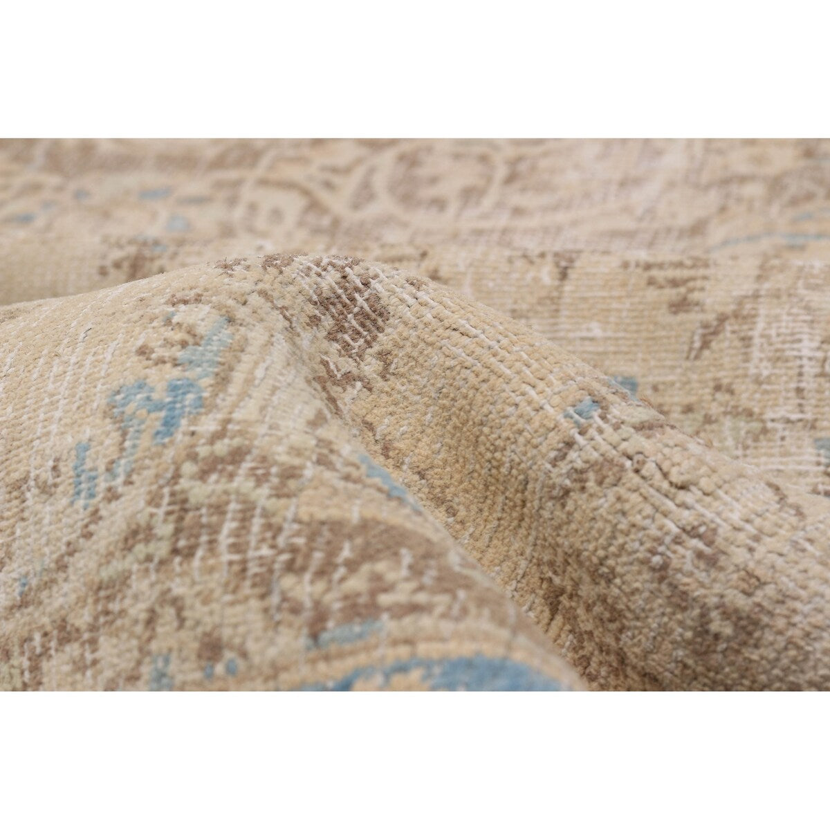 ECARPETGALLERY Hand-knotted Antalya Vintage Beige Wool Rug - 9'3 x 12'4