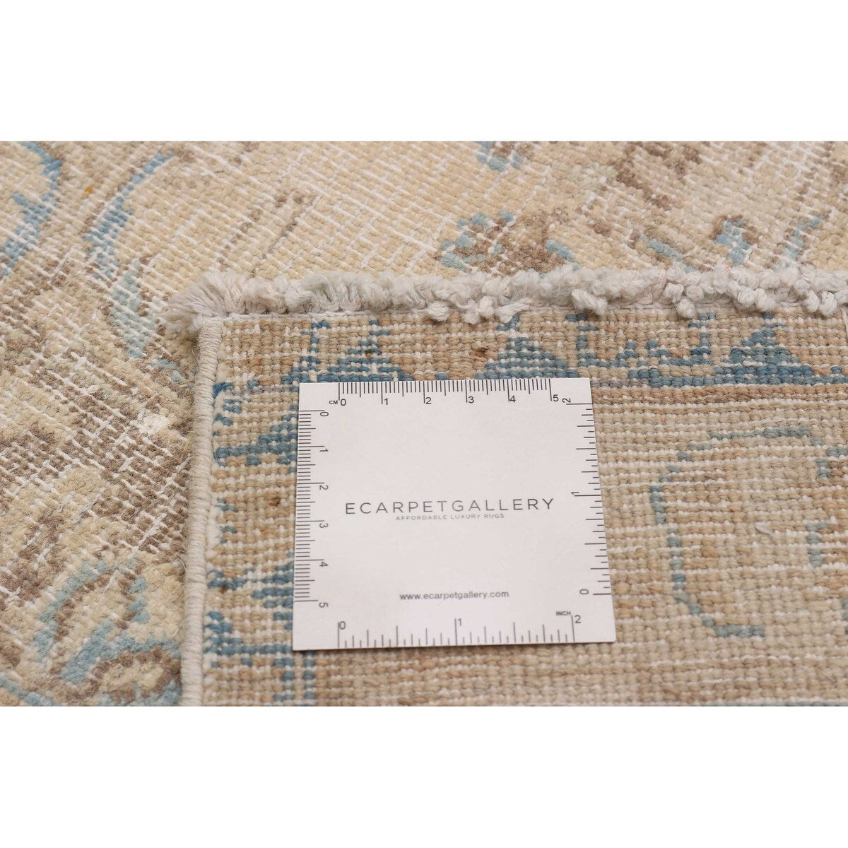 ECARPETGALLERY Hand-knotted Antalya Vintage Beige Wool Rug - 9'3 x 12'4