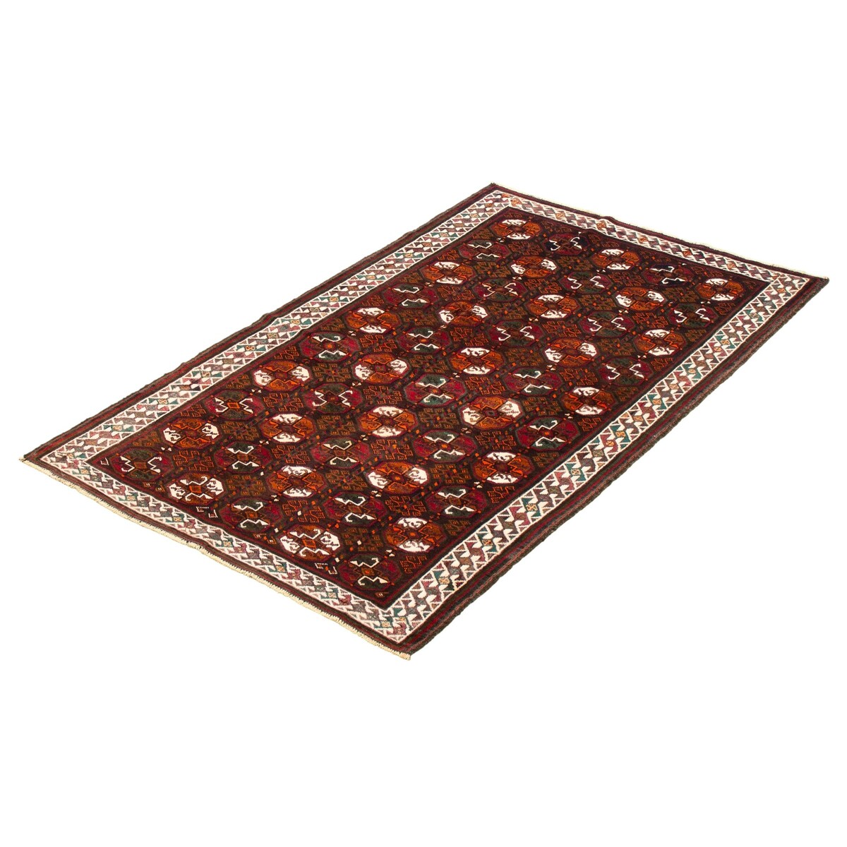 ECARPETGALLERY Hand-knotted Authentic Turkish Dark Brown Wool Rug - 4'0 x 6'10