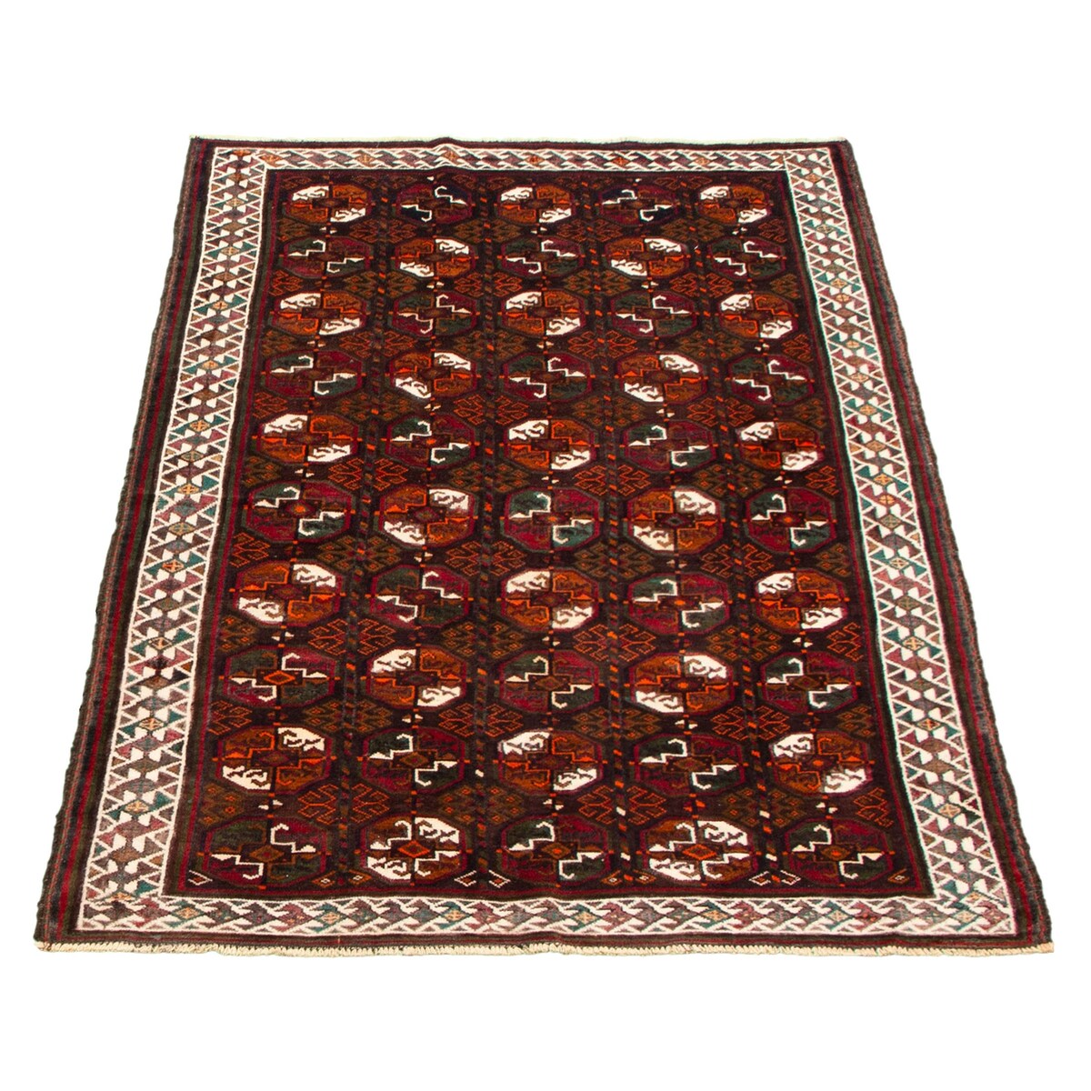 ECARPETGALLERY Hand-knotted Authentic Turkish Dark Brown Wool Rug - 4'0 x 6'10