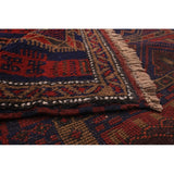ECARPETGALLERY Hand-knotted Baluch Dark Blue, Red Wool Rug - 2'10 x 4'8