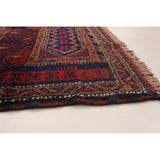 ECARPETGALLERY Hand-knotted Baluch Dark Blue, Red Wool Rug - 2'10 x 4'8