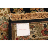 Hand-knotted British Raj Black Wool Rug - 2'8" x 10'4" Runner/2'8 x 10'4
