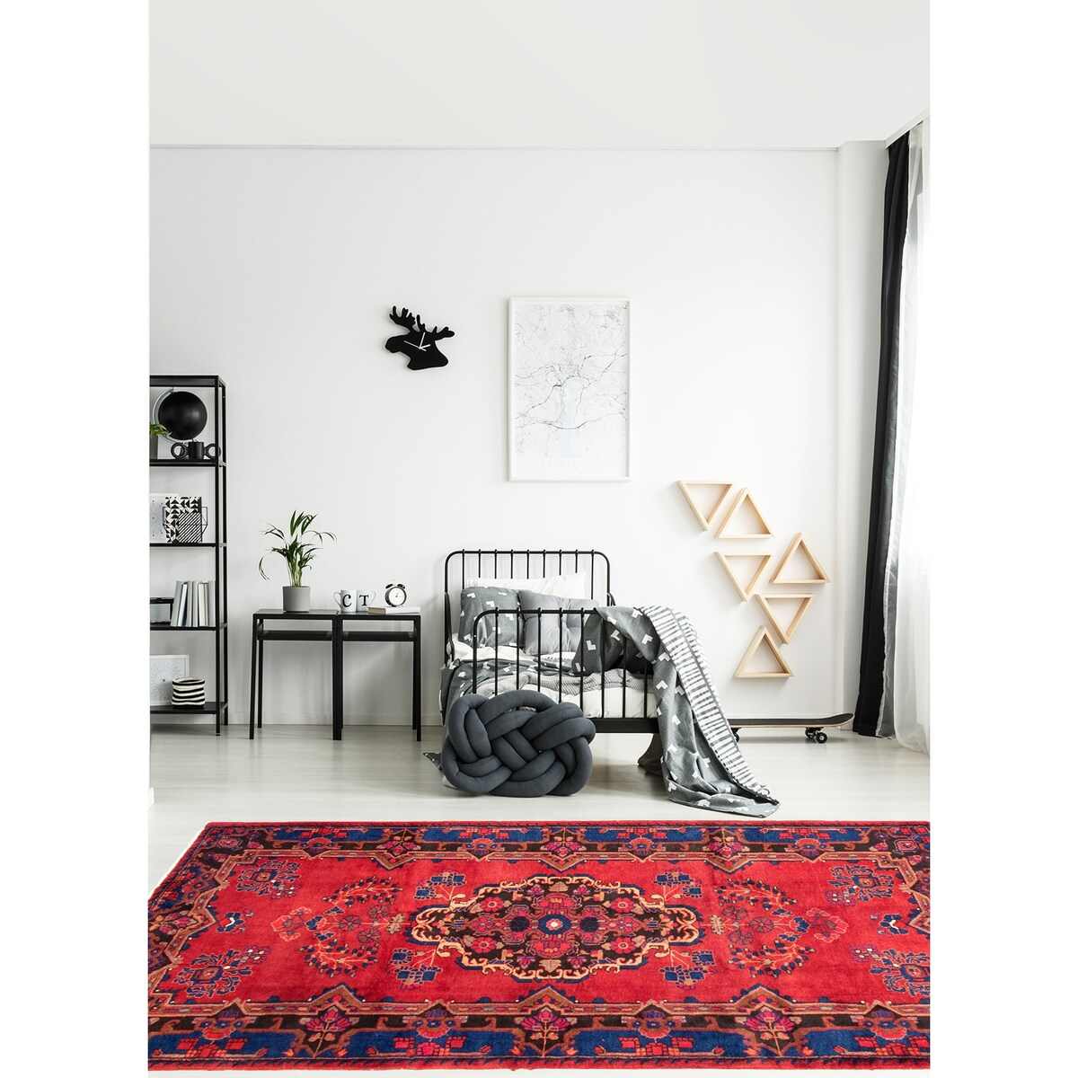 ECARPETGALLERY Hand-knotted Caucasus Kula Red Wool Rug - 5'5 x 9'10