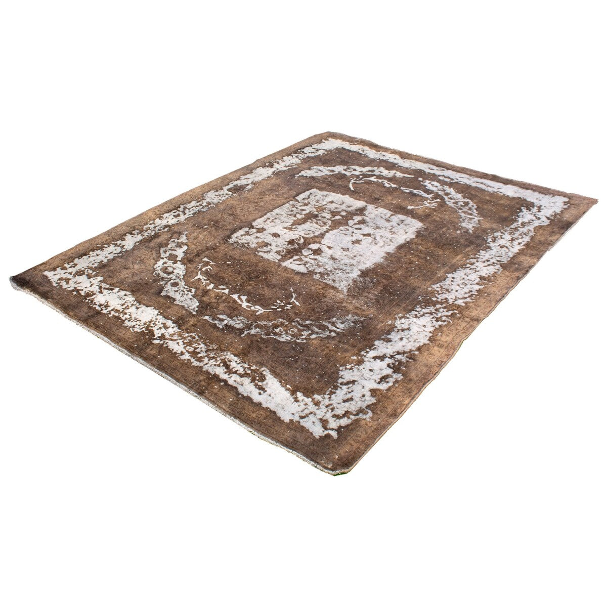 Hand-knotted Color Transition Brown Wool Rug - 9'6 x 13'1