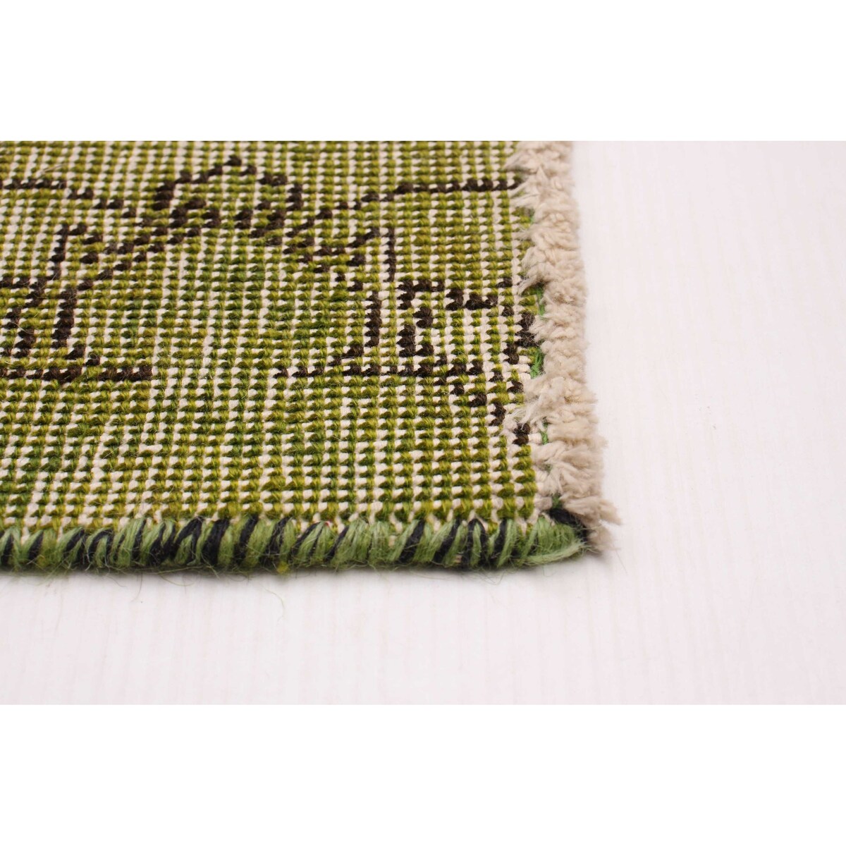 ECARPETGALLERY Hand-knotted Color Transition Green Wool Rug - 7'0 x 9'2