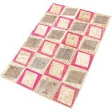 ECARPETGALLERY Hand-knotted Color Transition Patch Cream Wool Rug - 5'9 x 7'11