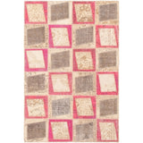 ECARPETGALLERY Hand-knotted Color Transition Patch Cream Wool Rug - 5'9 x 7'11