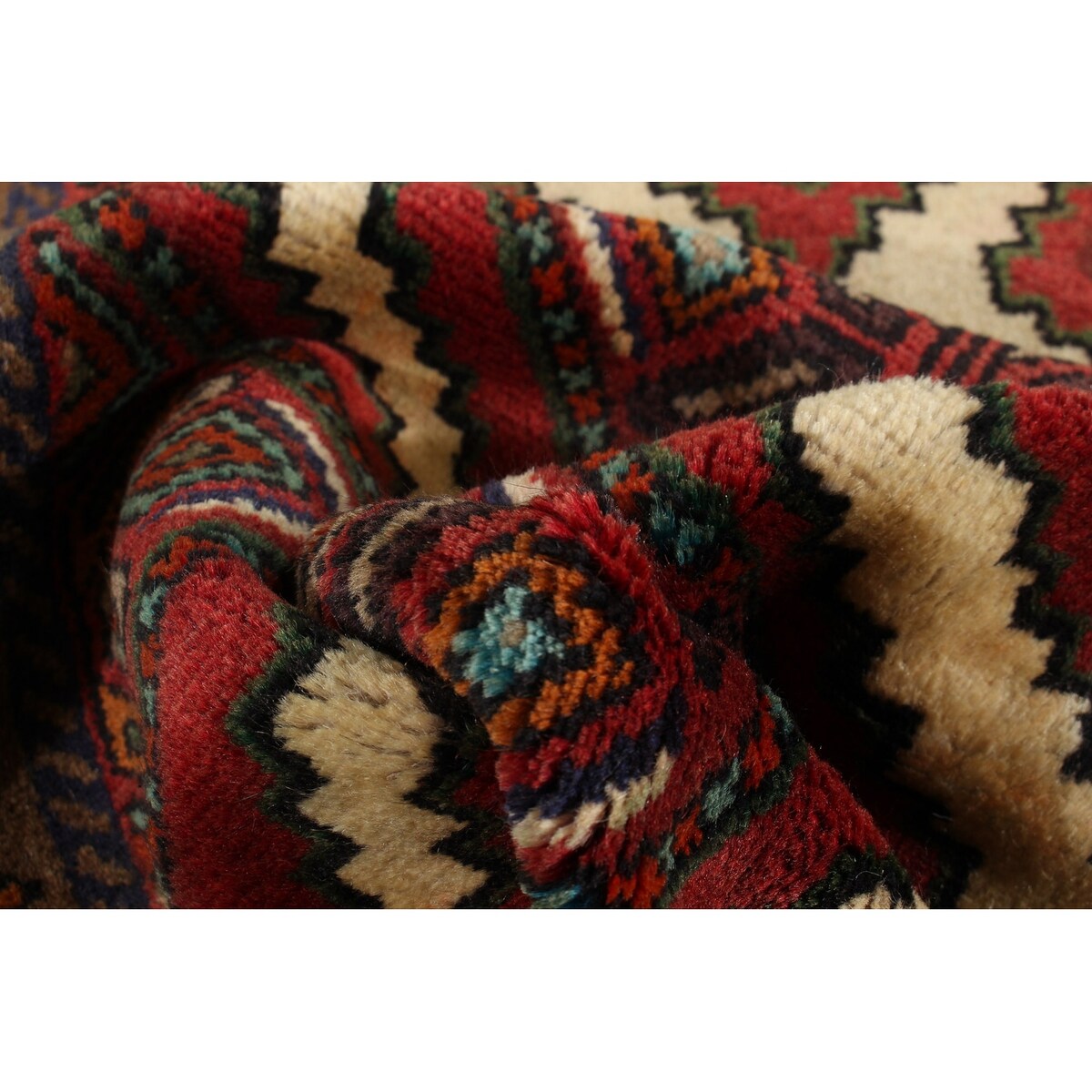 Hand-knotted Darjazin Cream, Red Wool Rug - 2'6" x 5'9" Runner/2'6 x 5'9