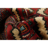 Hand-knotted Darjazin Cream, Red Wool Rug - 2'6" x 5'9" Runner/2'6 x 5'9