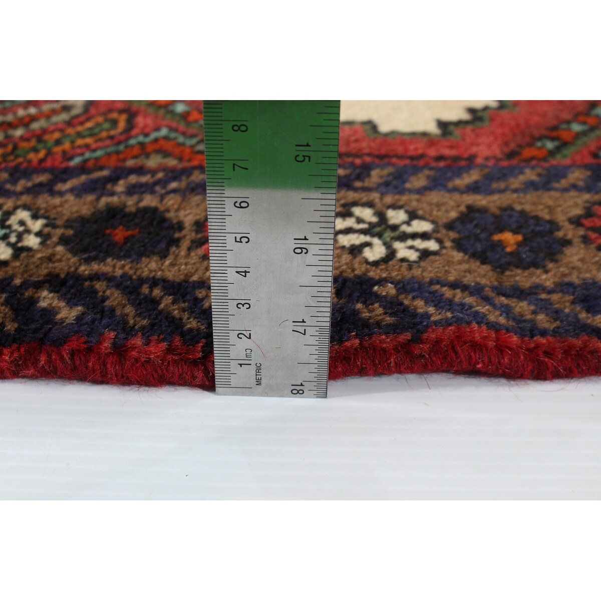 Hand-knotted Darjazin Cream, Red Wool Rug - 2'6" x 5'9" Runner/2'6 x 5'9