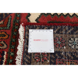 Hand-knotted Darjazin Cream, Red Wool Rug - 2'6" x 5'9" Runner/2'6 x 5'9