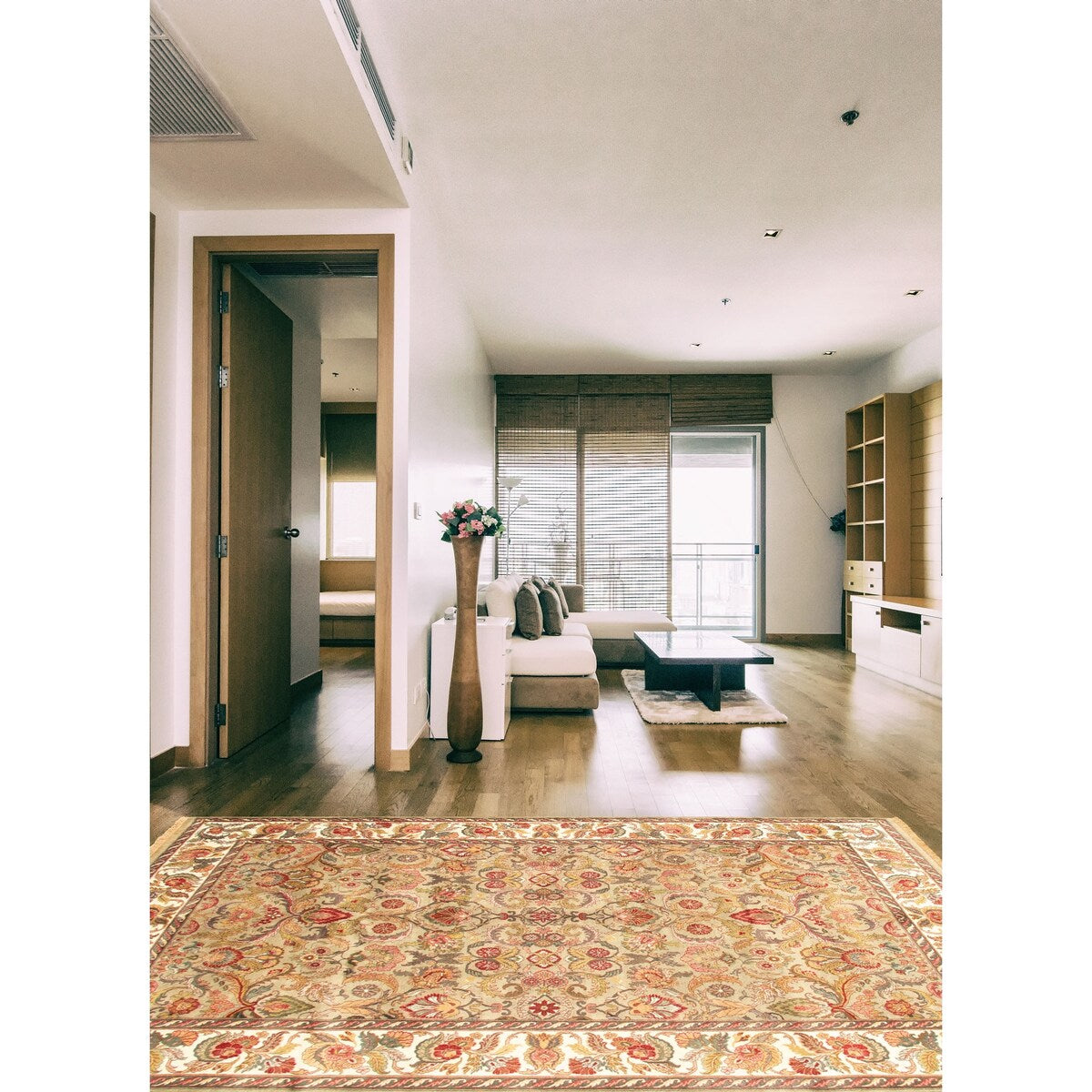 Hand-knotted Essex Green Wool Rug - 6'1" x 8'10"/6'1 x 8'10