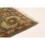 ECARPETGALLERY Hand-knotted Finest Agra Jaipur Dark Olive Green Wool Rug - 7'9 x 9'8
