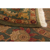 ECARPETGALLERY Hand-knotted Finest Agra Jaipur Dark Olive Green Wool Rug - 7'9 x 9'8