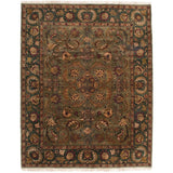 ECARPETGALLERY Hand-knotted Finest Agra Jaipur Dark Olive Green Wool Rug - 7'9 x 9'8