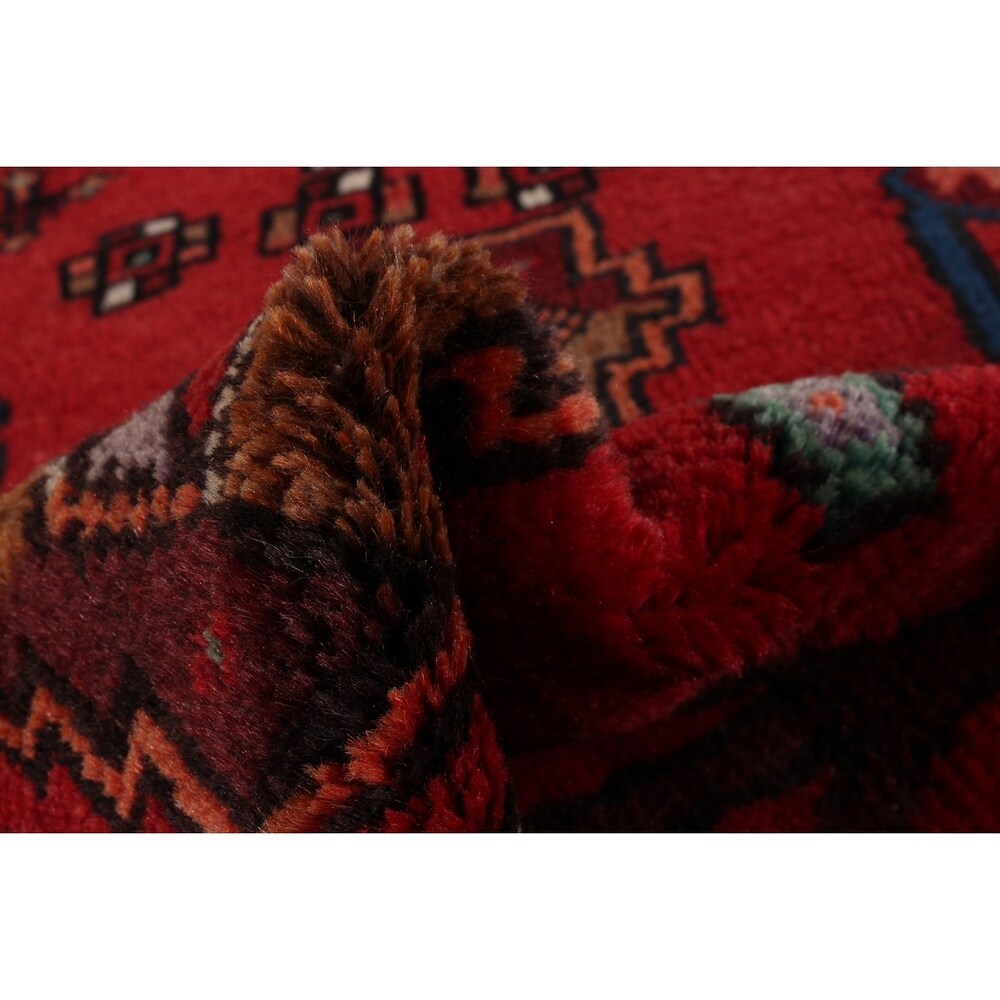ECARPETGALLERY Hand-knotted Finest Baluch Red Wool Rug - 4'1 x 5'3
