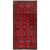 ECARPETGALLERY Hand-knotted Finest Baluch Red Wool Rug - 4'1 x 5'3