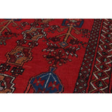 ECARPETGALLERY Hand-knotted Finest Baluch Red Wool Rug - 4'1 x 5'3