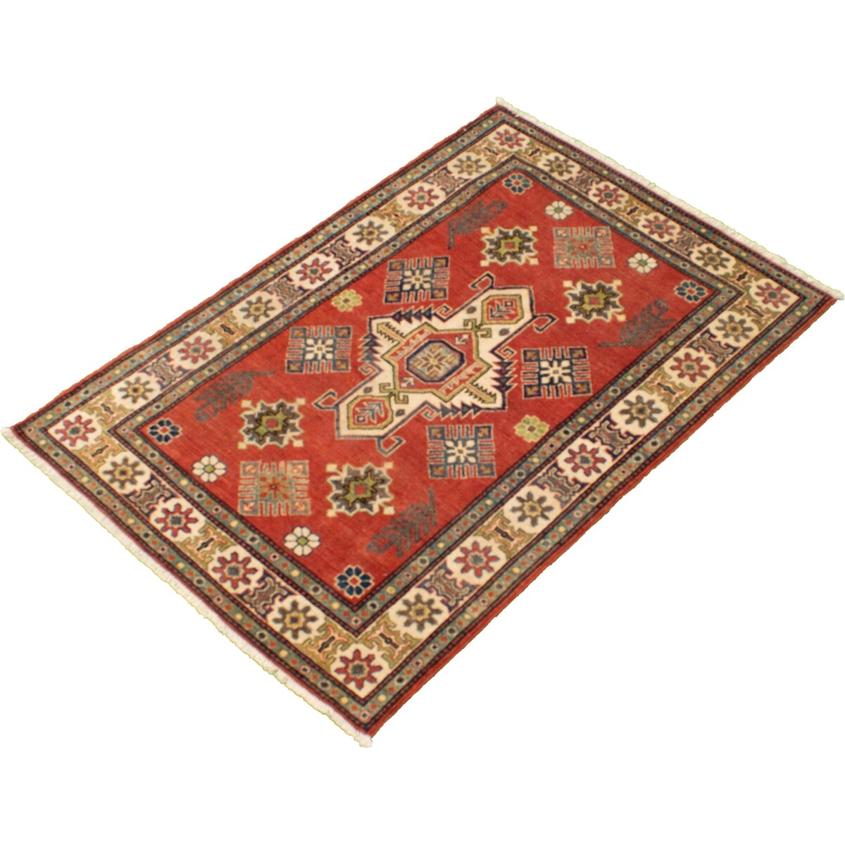 Hand-knotted Finest Gazni Copper Wool Rug - 4'1" x 6'1"/4'1 x 6'1