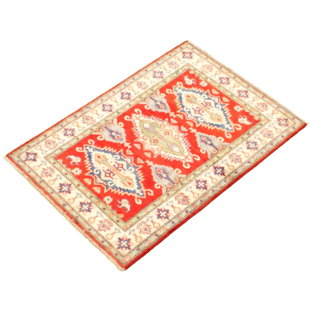 ECARPETGALLERY Hand-knotted Finest Gazni Red Wool Rug - 3'4 x 4'8