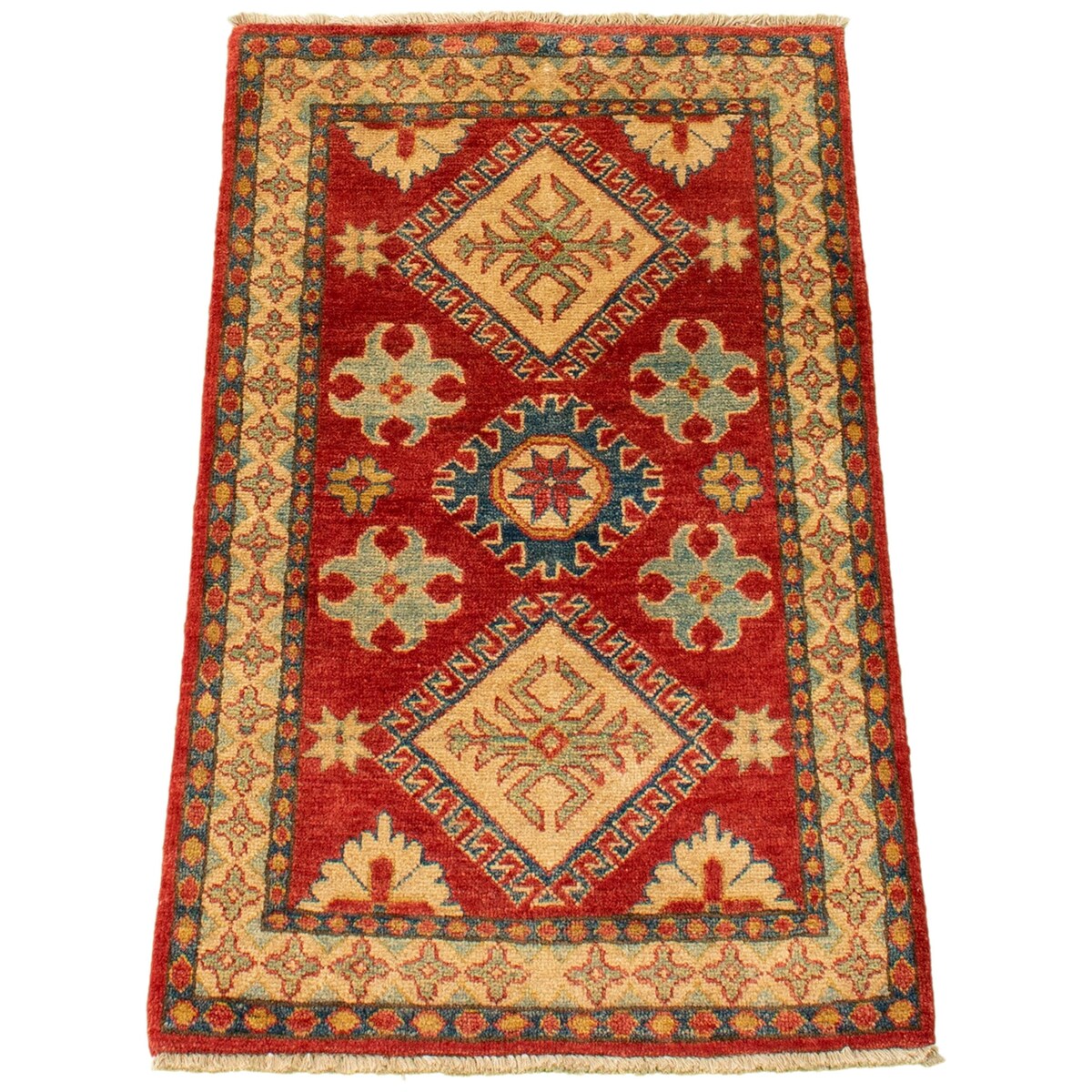 Hand-knotted Finest Gazni Red Wool Rug - 2'5 x 4'3/2'5" x 4'3"