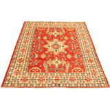 Hand-knotted Finest Gazni Red Wool Rug - 6'0 x 8'6/6'0" x 8'6"