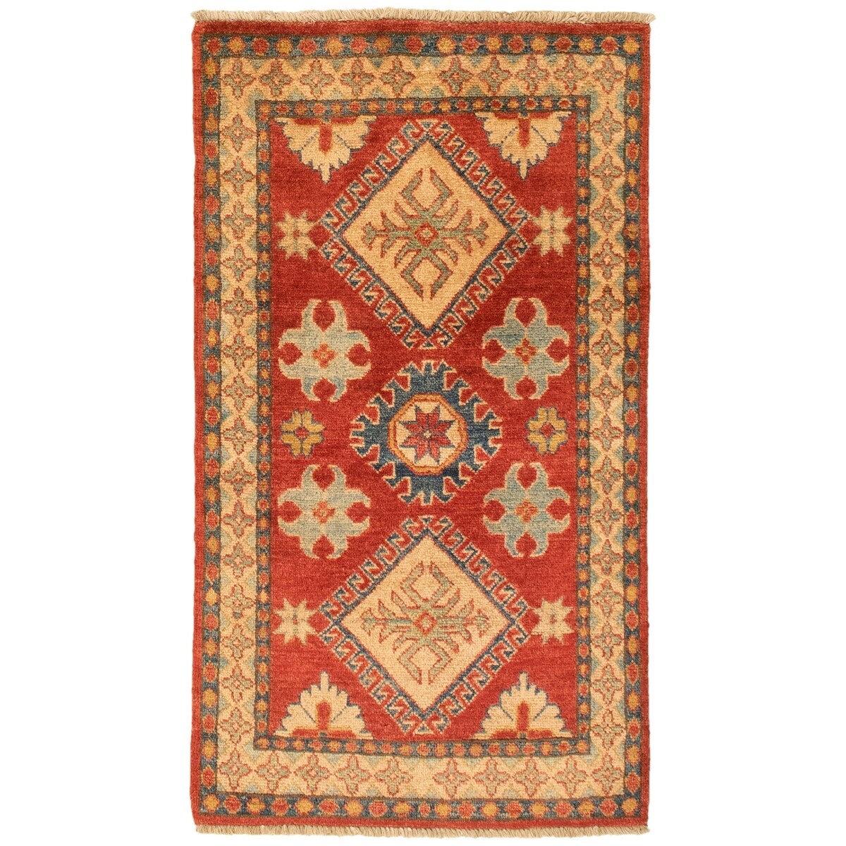 Hand-knotted Finest Gazni Red Wool Rug - 2'5 x 4'3/2'5" x 4'3"