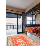 Hand-knotted Finest Gazni Red Wool Rug - 6'0 x 8'6/6'0" x 8'6"